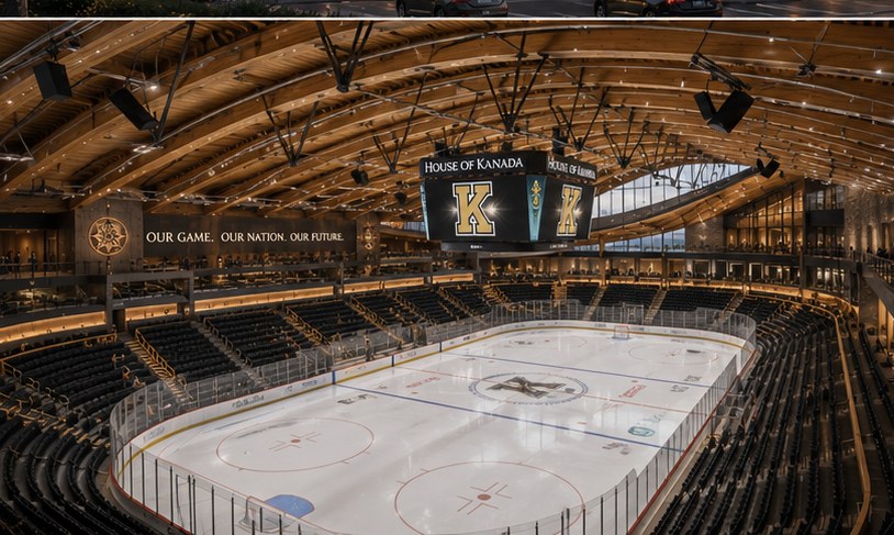 Mass timber interior arena